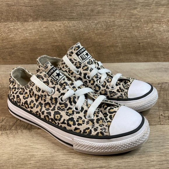 Converse Other - Converse CTAS Ox Sneakers Youth Size 13 Leopard Print Canvas 366297F Shoes